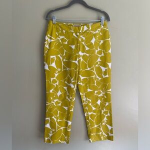 Michael Michael Kors Cotton Silk Blend Floral Cropped Pants